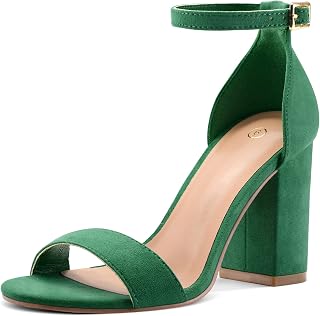 COASIS Women's Chunky Block Heels Open Toe Ankle Strap Heeled Sandals