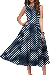 Simple Flavor Women's Vintage 1950s Cocktail Midi Dress