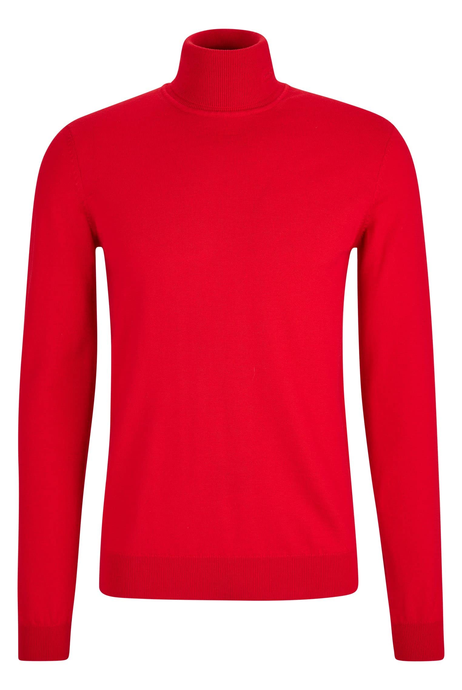 HUGO Men's San Thomas-M Merino Wool Turtleneck Pullover with Embroidered Logo