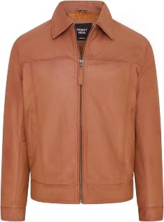 Infinity Leather Harrington Classic 100% Nappa Leather Motorcycle Jacket For Men