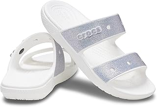 Crocs Classic Unisex Adult Two Band Sandals, 15 Women/13 Men, Multicoloured Glitter, 49/50 EU