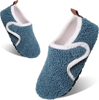Kids Slippers Boys Girls Warm Fleece House Shoes with Anti-Slip Sole Soft Plush Winter Slippers for Toddlers Children