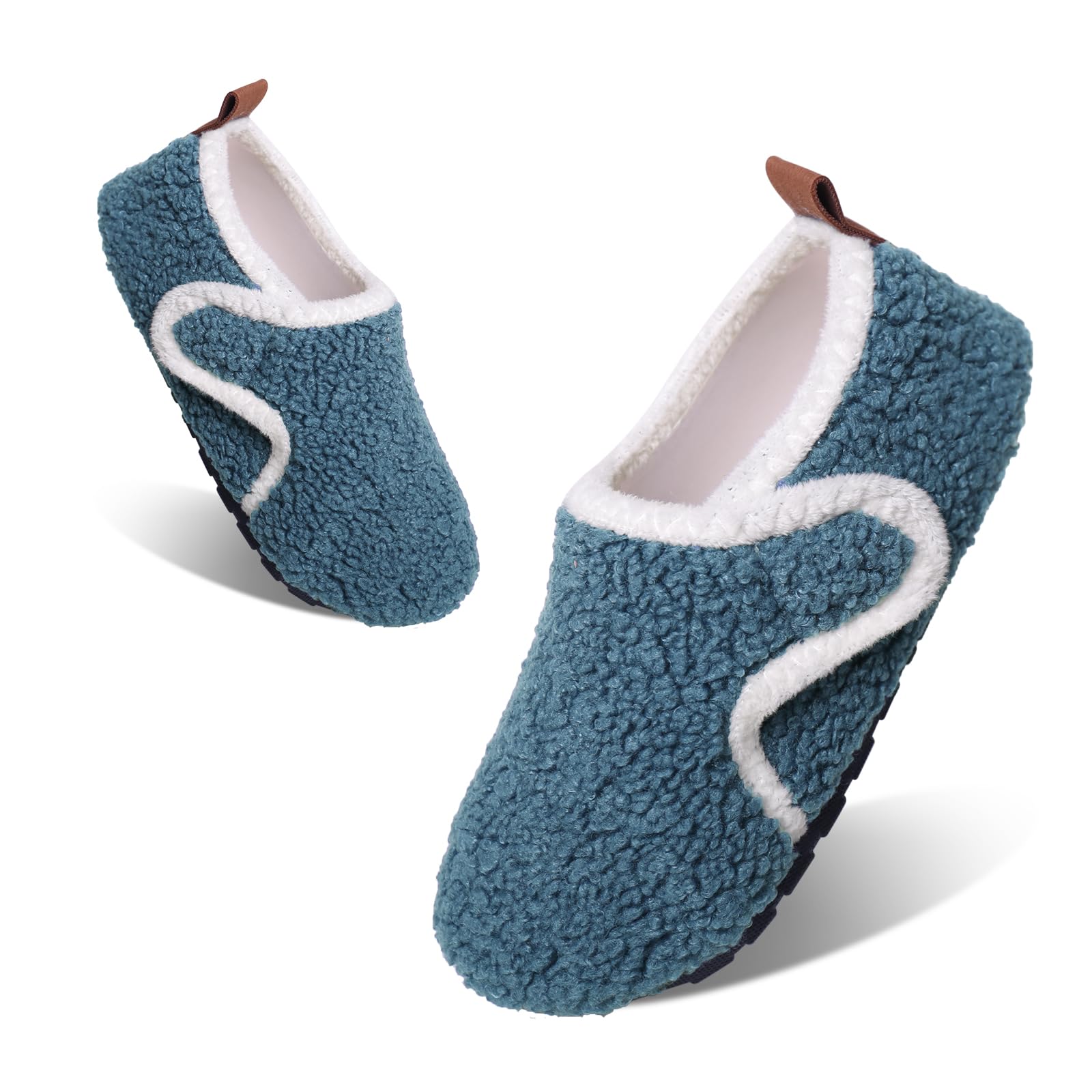 Kids Slippers Boys Girls Warm Fleece House Shoes with Anti-Slip Sole Soft Plush 
