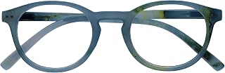OPULIZE Zen Reading Glasses Bright Turquoise Blue Small Men Women Hinges Spring R24-Q +1.50