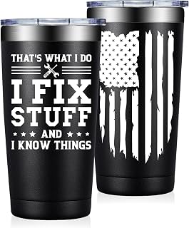 Fufandi Gifts for Men, Dad, Husband, Grandpa - Tumbler for Men Black