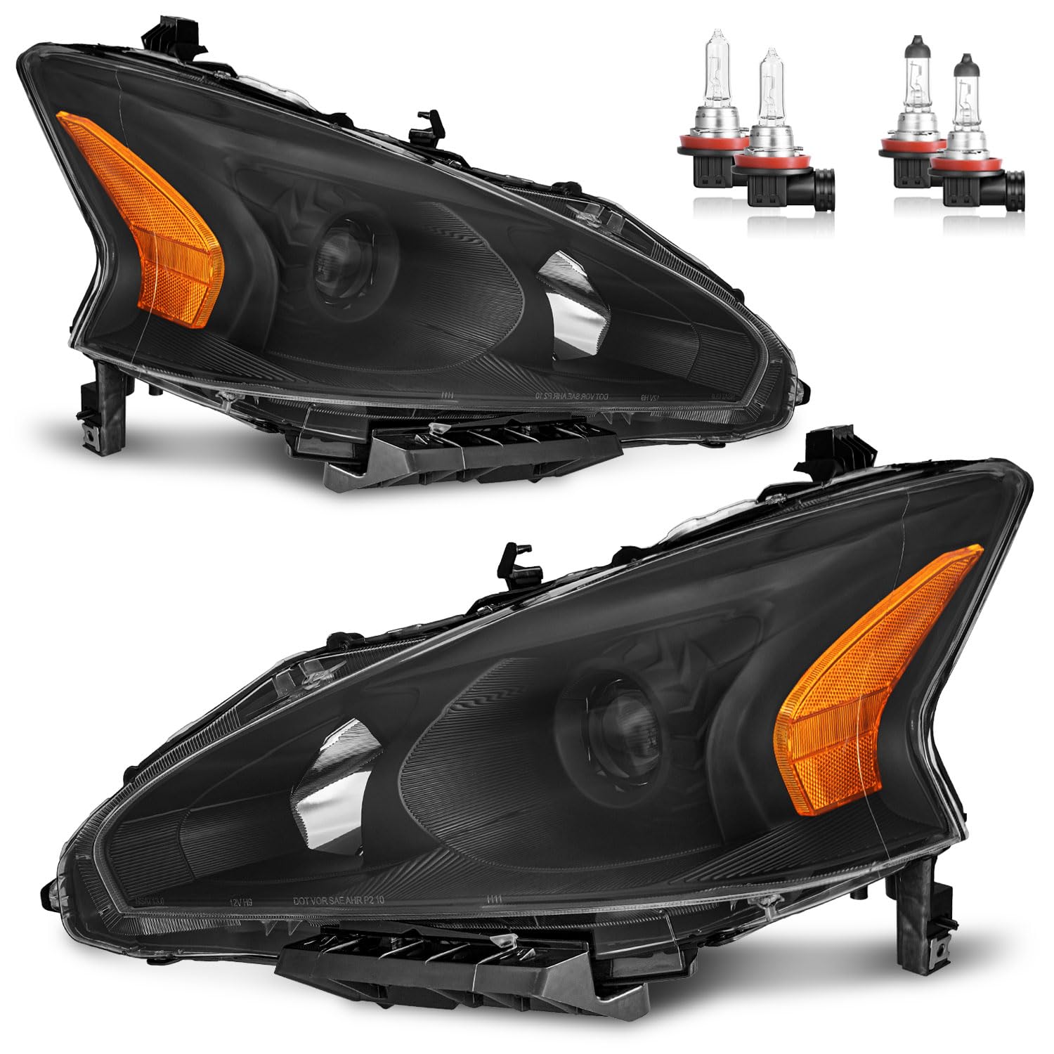 Headlights for 2013-2015 Nissan with High/Low Beam Bulbs