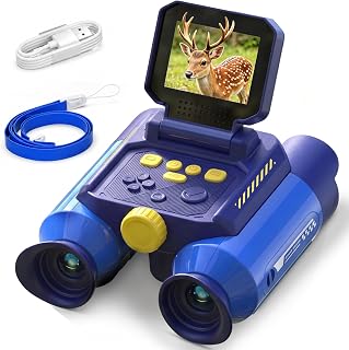 Binoculars for Kids with Night Vision Camera, 2.4 IPS Screen Kids Telescope | 10X Optical Zoom Magic Adventures Binoculars, 48MP Photo & 1080P Video, STEM Outdoor Toy Gifts for 4‑12 Year Old Boys Girls