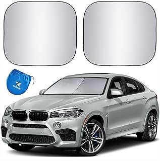 EzyShade Car Windshield Sun Shade. See Vehicle Size-Chart. Medium (M) Size | Foldable 2-Piece Sunshade with Shield-X Reflective Technology. Sun Visor for SUV, Truck, Car Front Windshield. See Size Chart