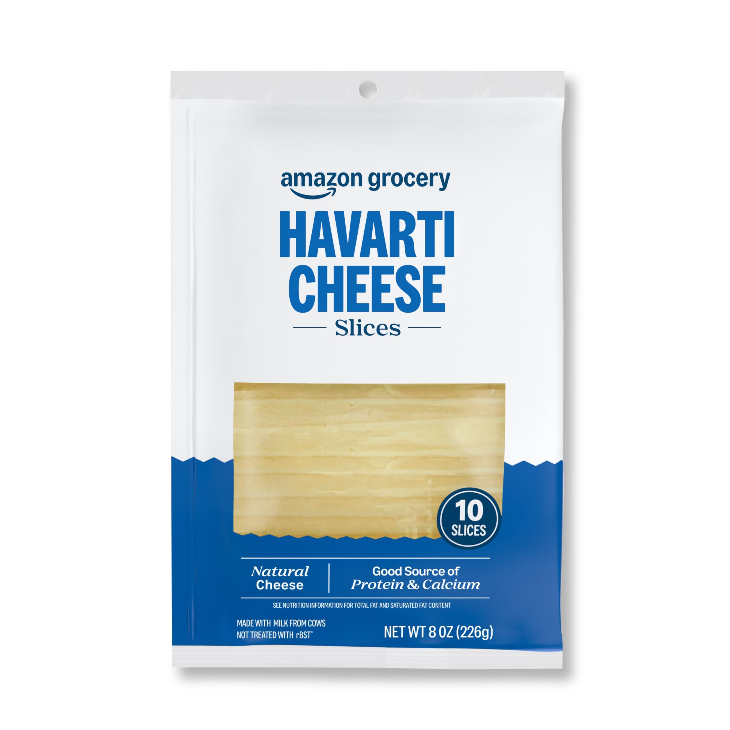 Amazon Grocery, Havarti Cheese, 8 Oz, 10 Slices