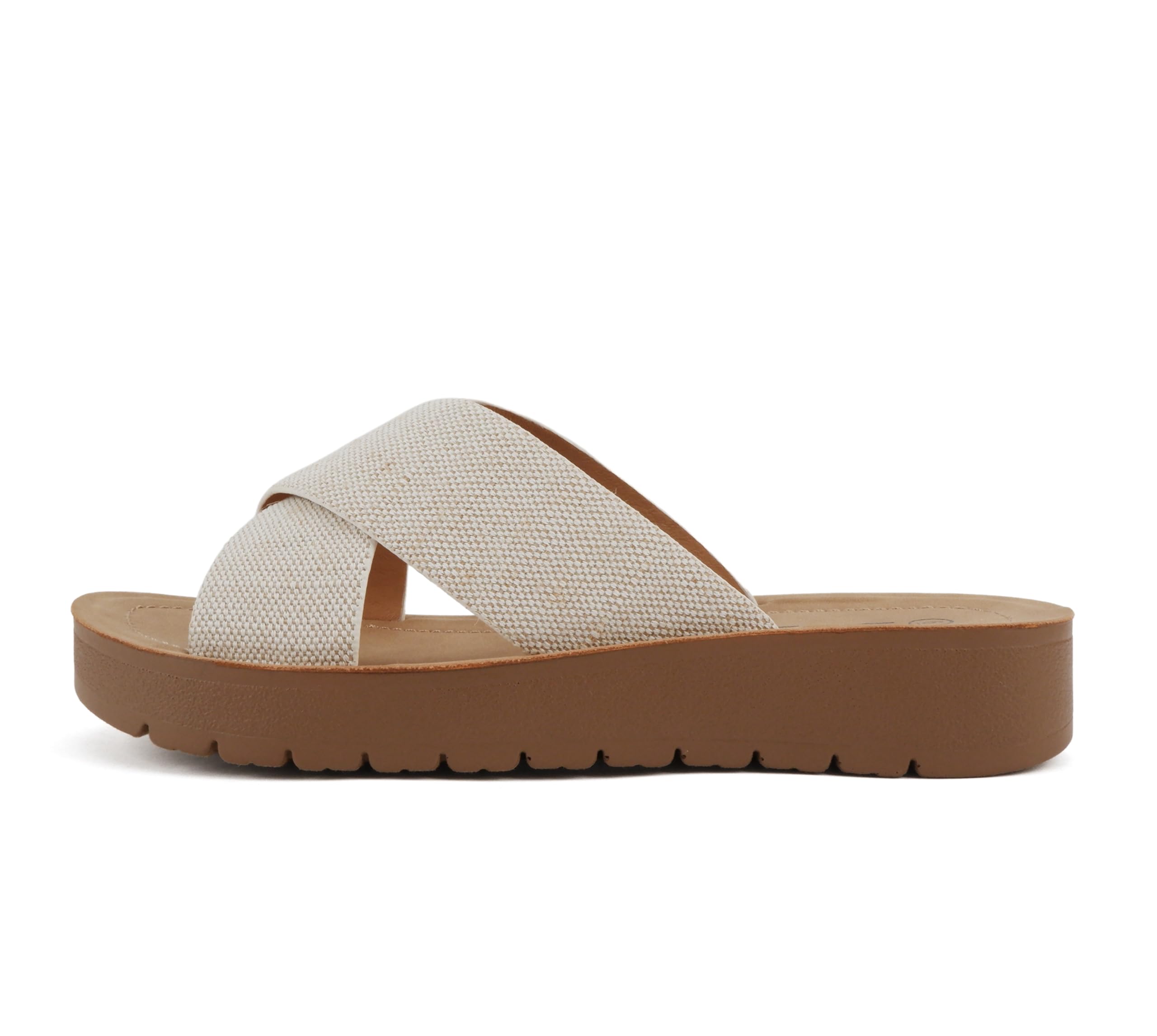 Soda LUCY ~ Sandali da donna con punta aperta, plateau, con fascia incrociata, a