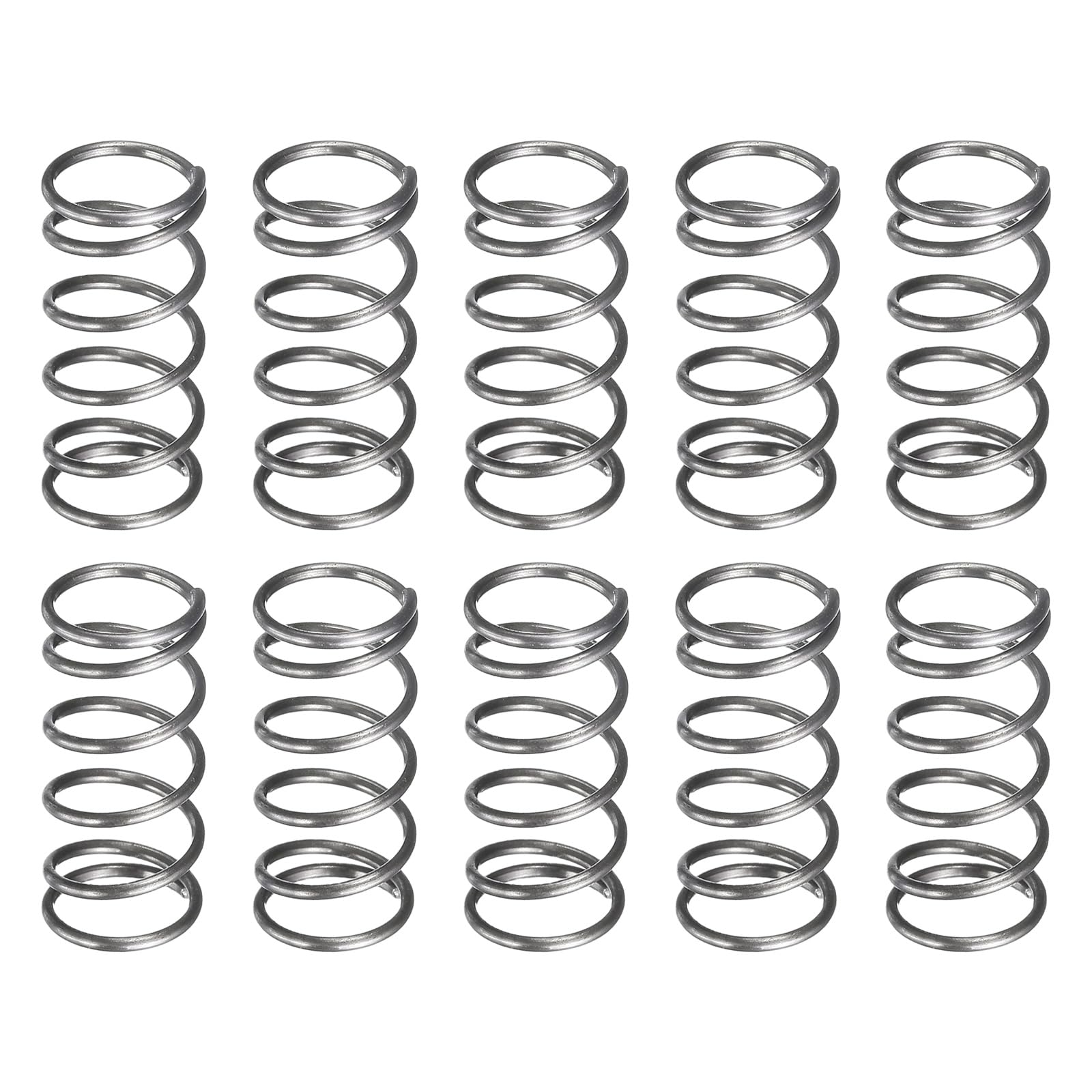 uxcell 10Pcs Compression Spring 8mm OD 0.8mm Wire Size 15mm Free Length | Spring