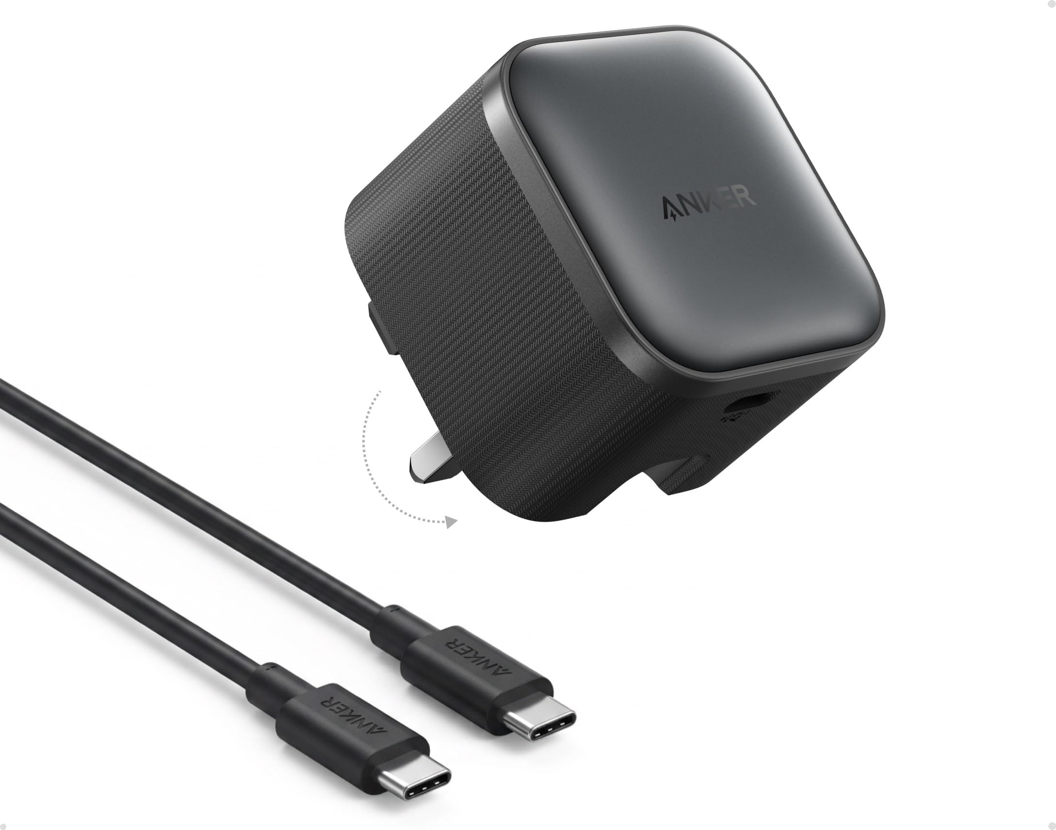 Anker Nano 45W USB C Charger, GaN, Fast Charging with Foldable Type C plug | for
