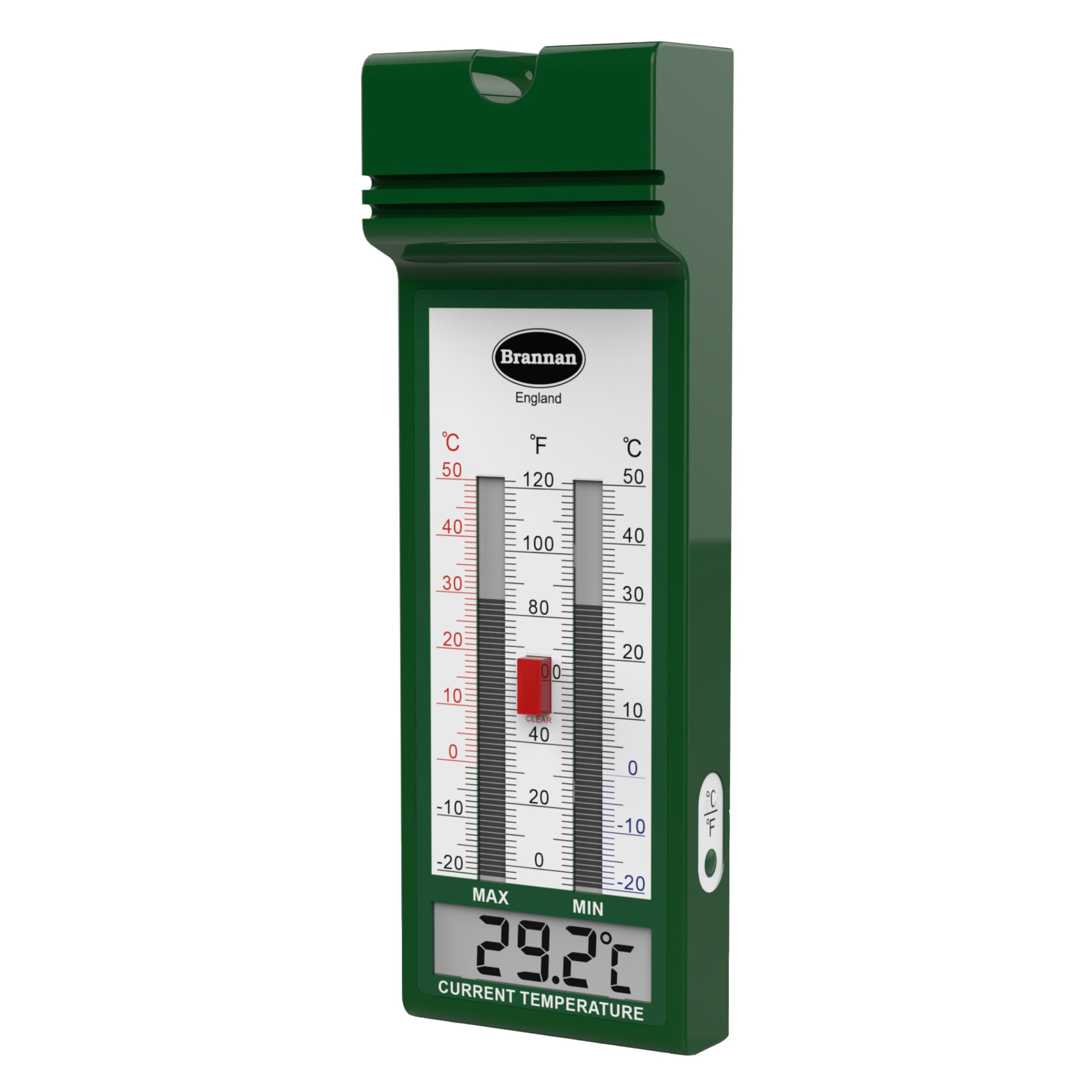 Brannan Digital Max Min Thermometer | Stylish Quickset, Greenhouse Thermometer, 