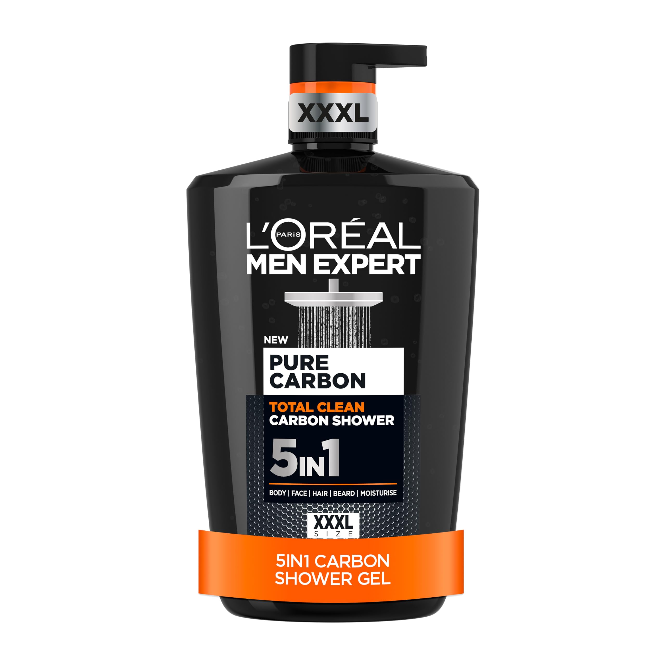 L'Oréal Paris Men Expert Shower Gel Pure Carbon 5-in-1 Body XXXL 1L Pump | Power