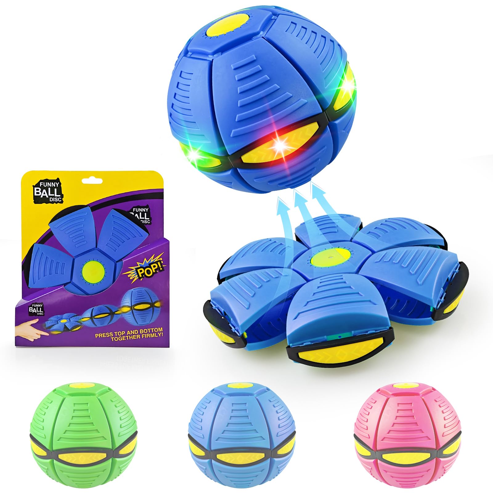 Kikkavo Magic Bouncing Ball 6-Light Dual Form – Pop up, Meta Ball Metaball Trans