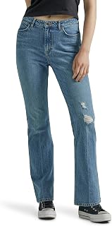 Wrangler Women's High Rise Bold Boot Jean, Sky Valley, 10-32