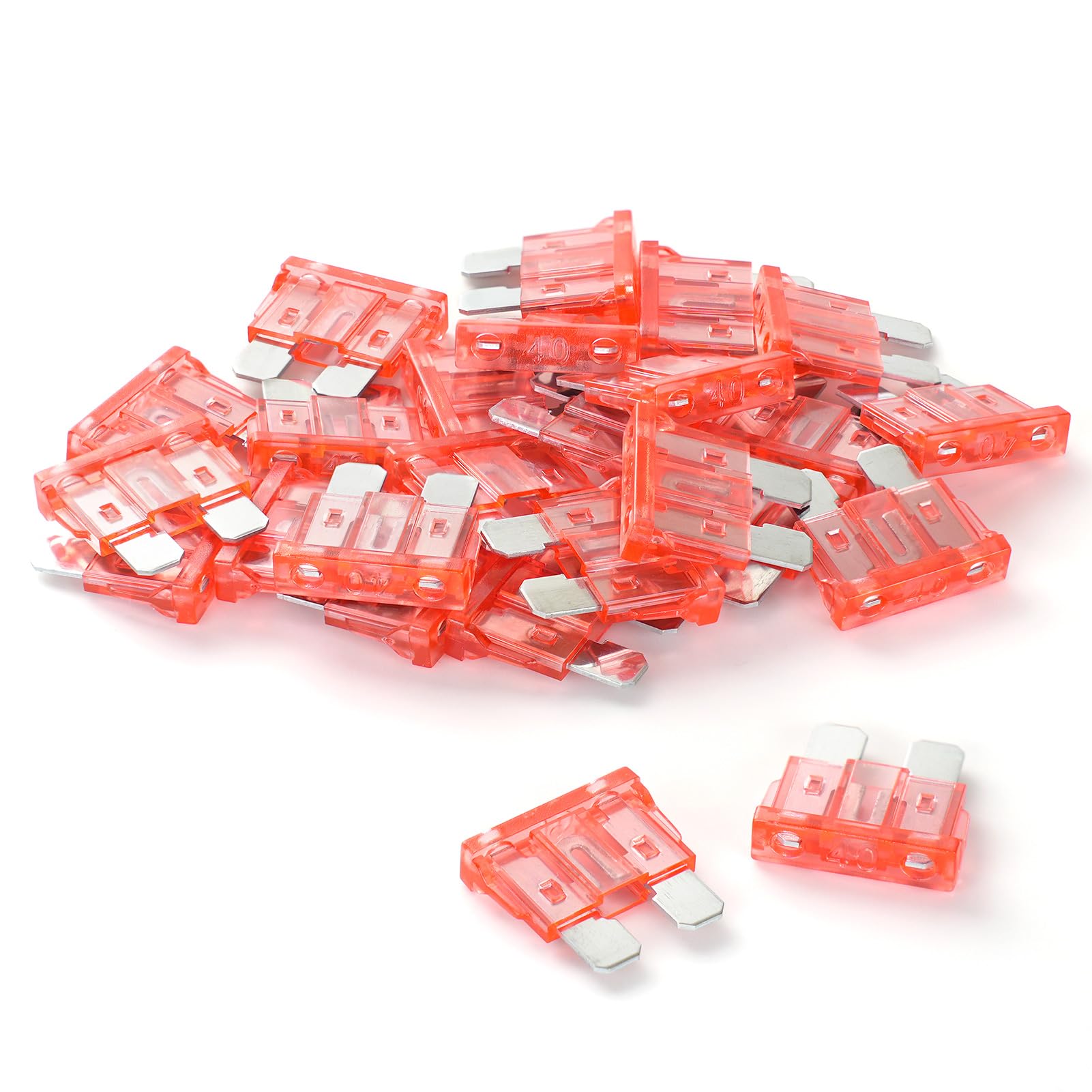 (25Pcs) 40 Amp Standard Car Fuses, 40A Automotive Fuse(ATO/ATC), Blade Fuse for 