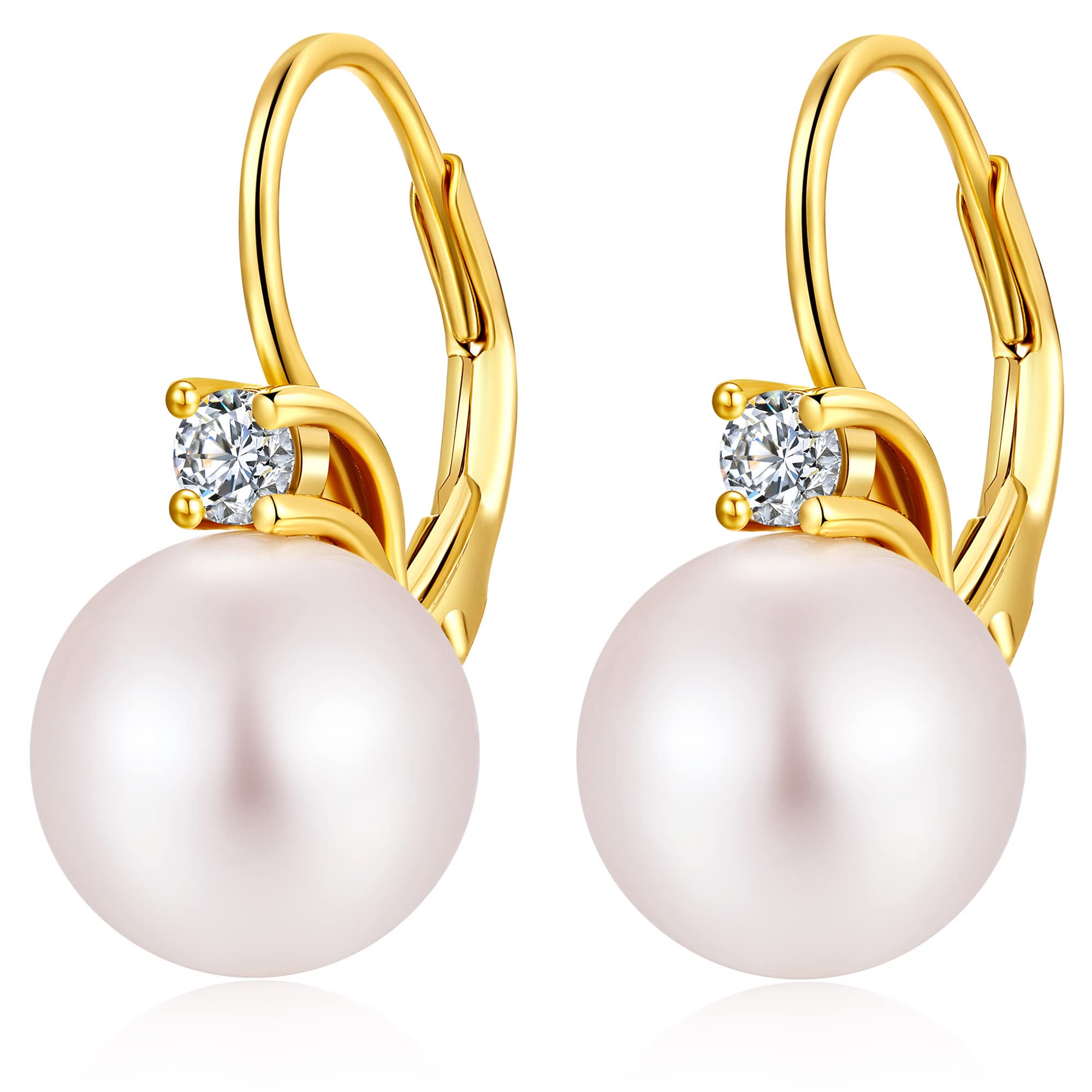 jiamiaoi Women Pearl Earrings Silver Pearl Earring Drop Earring for Women 925 St