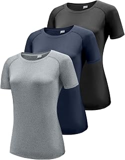 Boyzn 1/3/5 Pack Womens Short / Long Sleeve T Shirts Quick Dry UPF 50+ Sun Protection