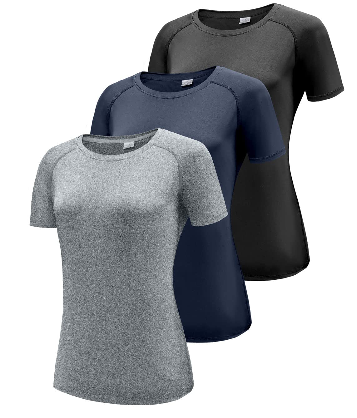 Boyzn 1/3/5 Pack Womens Short / Long Sleeve T Shirts Quick Dry UPF 50+ Sun Prote