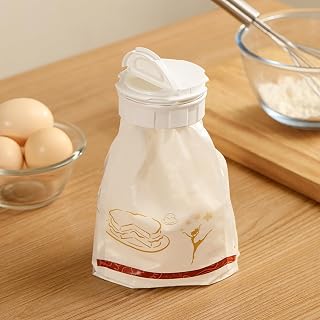 Reusable Reusable 3" x 3" Container Lids with Dual Spout Plastic Flexible Airtight Lids for Small Particles, Round Spiral Seal Lids for Storage Bags & Containers (White)