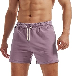 AIMPACT Men's Cotton Shorts Casual Athletic Shorts with Pockets 5"