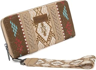 X Wrangler Wristlet Western Wallet Women Boho Aztec Large Clutch Wallets