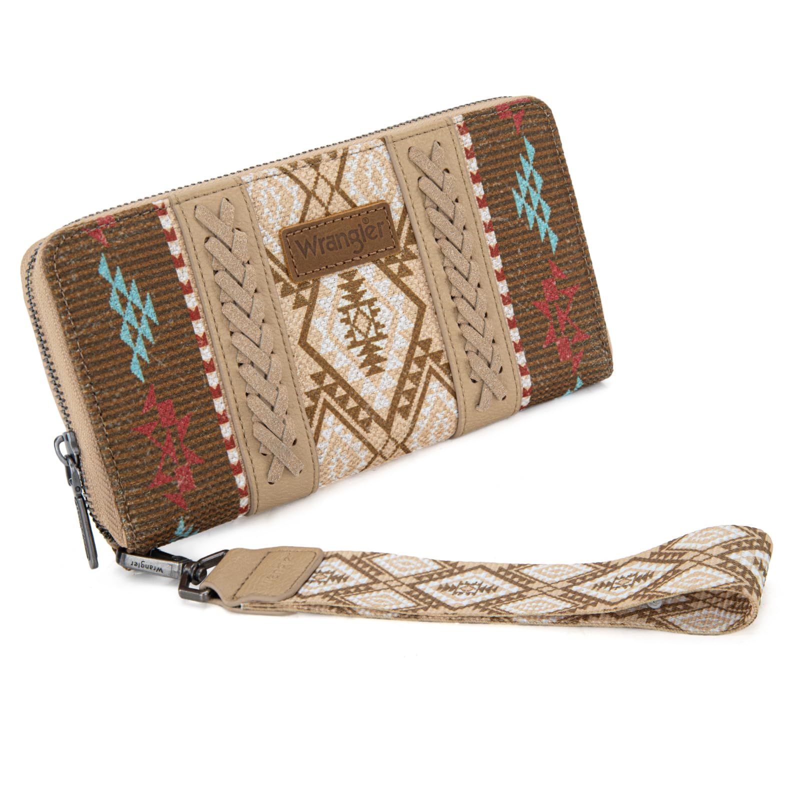 X Wrangler Wristlet Western Wallet Women Boho Aztec Large Clutch Wallets