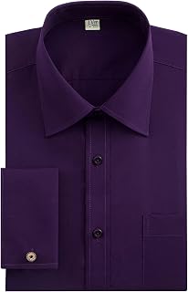 J.VER Men's Long Sleeve Pleated Tuxedo Shirt Button Down Shirt for Prom Party Wedding