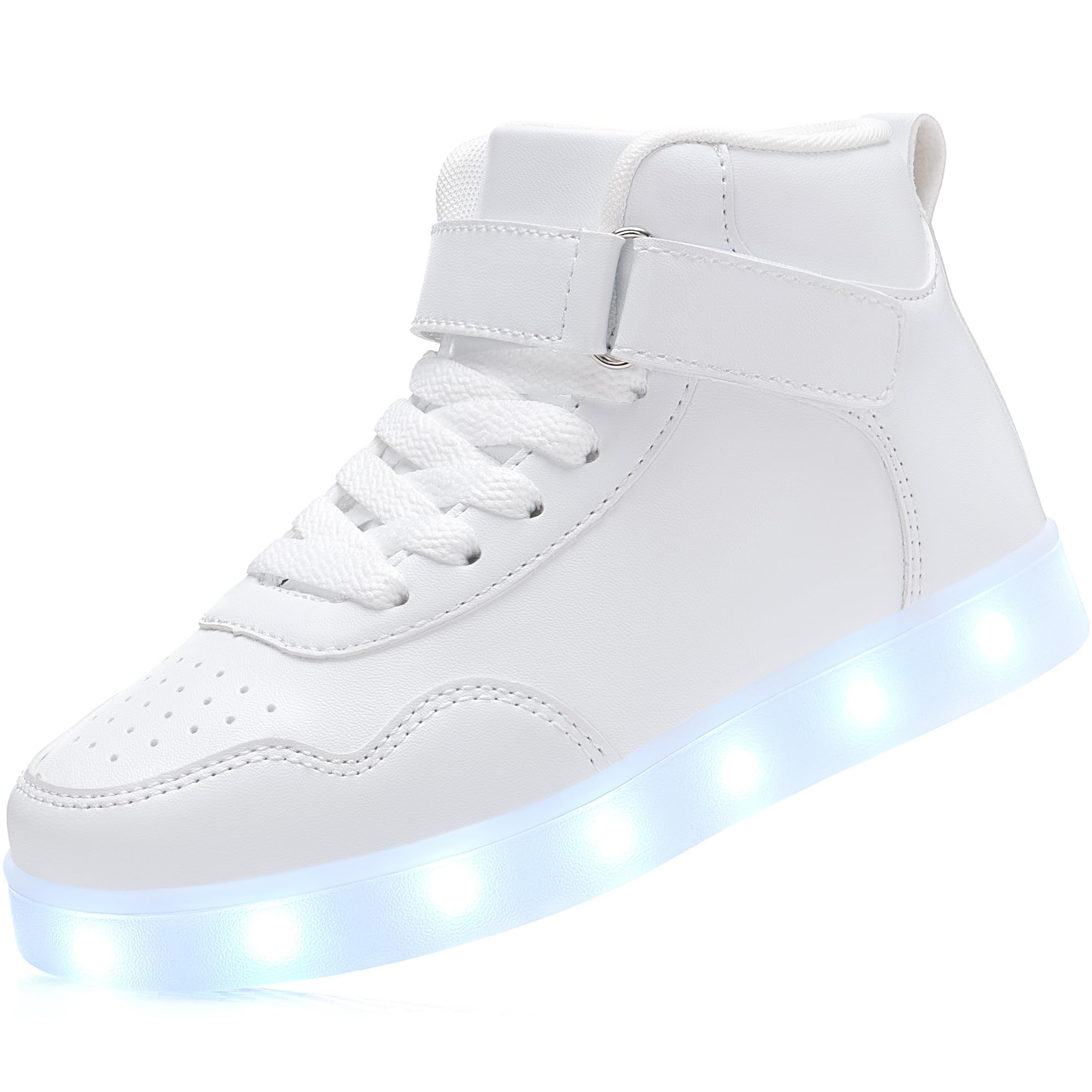 APTESOL Kids Rechargeable LED Light Up Shoes Boys Girls High Top Sneakers