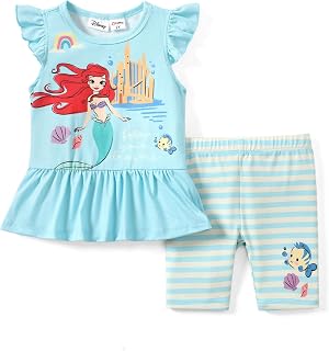 Disney Princess 2-Piece Ruffle Short Sleeve Top