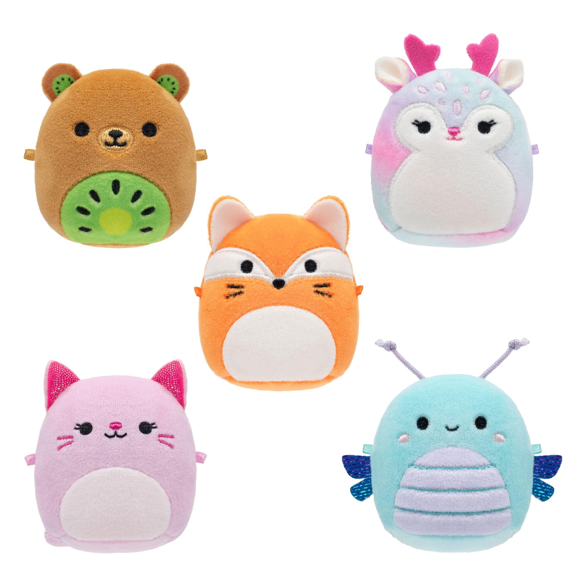 Squishmallows Original Micromallows Plush 5-Pack 2.5-Inch Plush | Includes Jivin
