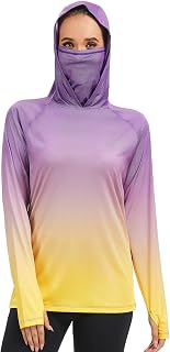 Bassdash FS23W Women's UPF 50+ Fishing Hooded Shirt with Face Mask and Thumb Holes