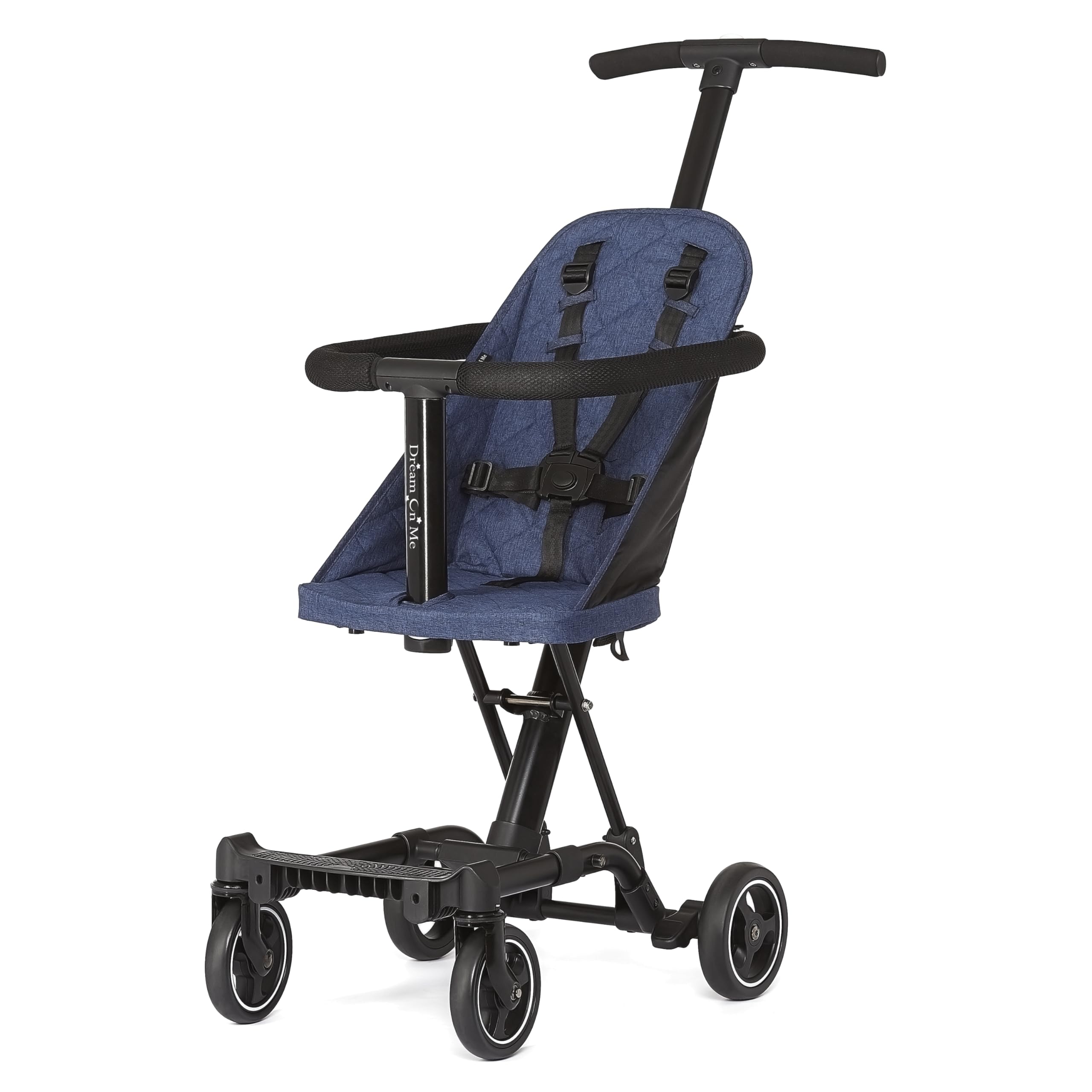 Dream On Me Coast Rider Lightweight Travel Stroller, 45 Lb Limit, Navy | 5-Point