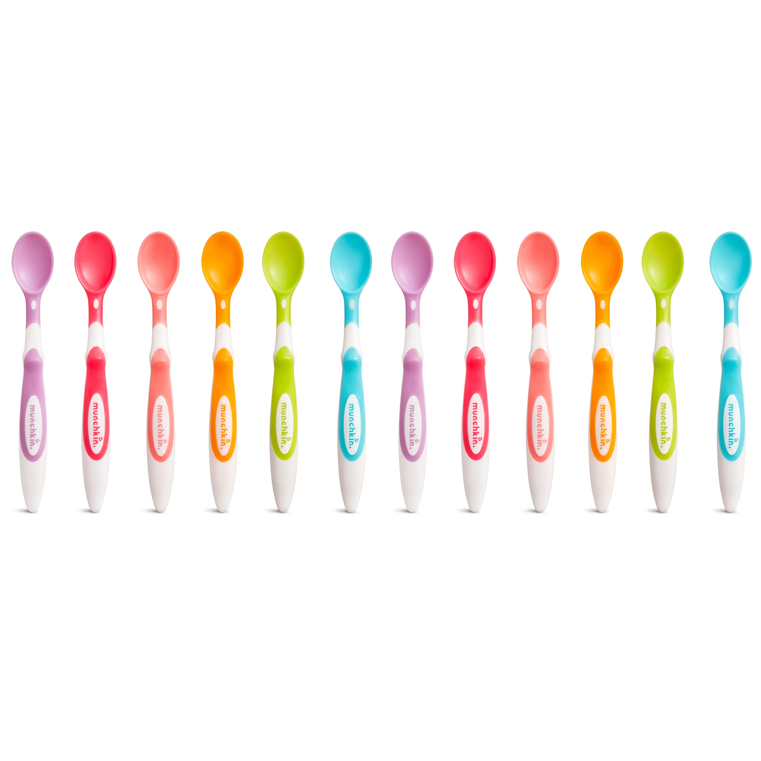 Munchkin Soft Tip Baby Spoons, BPA Free Infant Feeding Spoons, 12 Pack