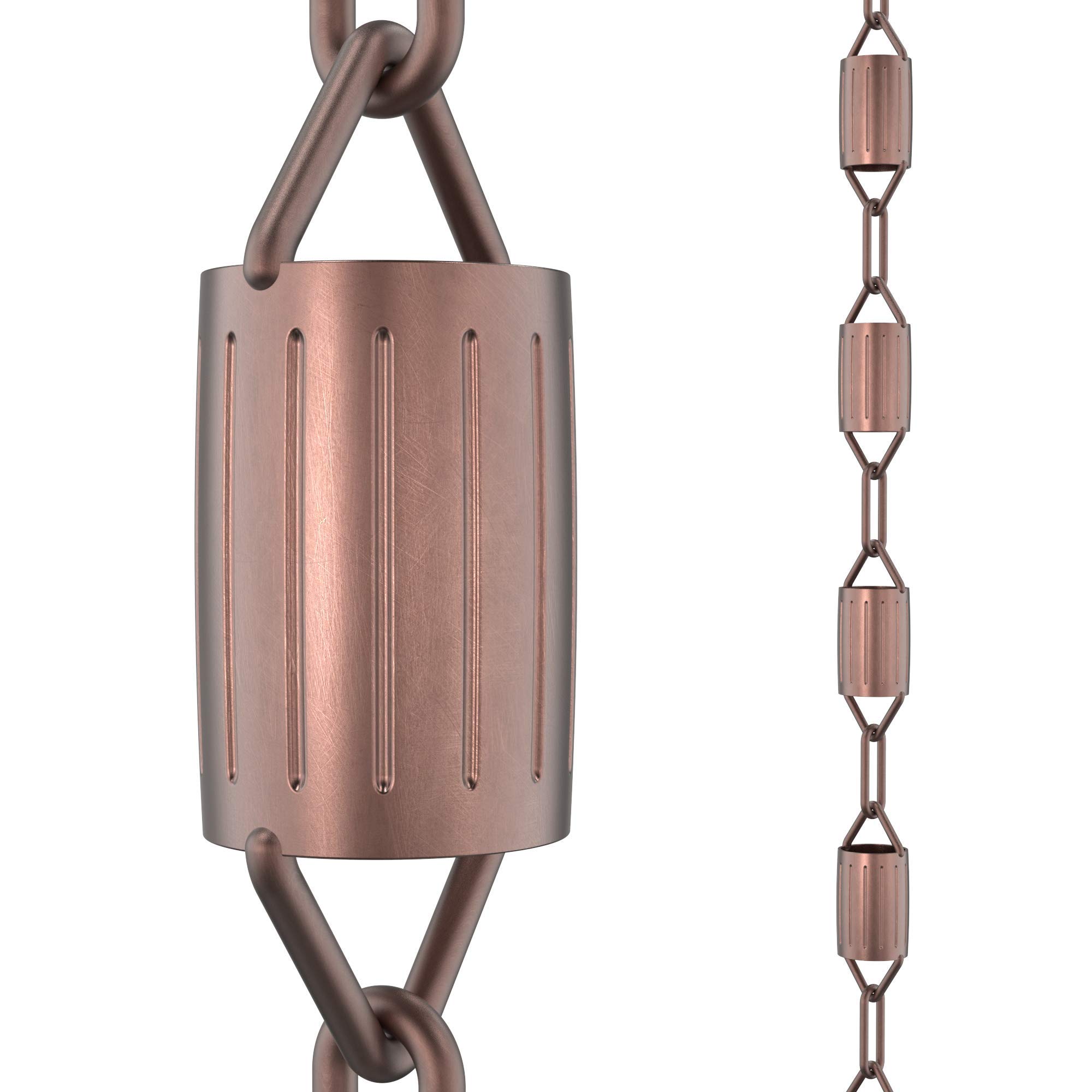 Rain Chains Direct - Scallop Rain Chain - 8.5 FT - Pure Solid Copper - Premium R