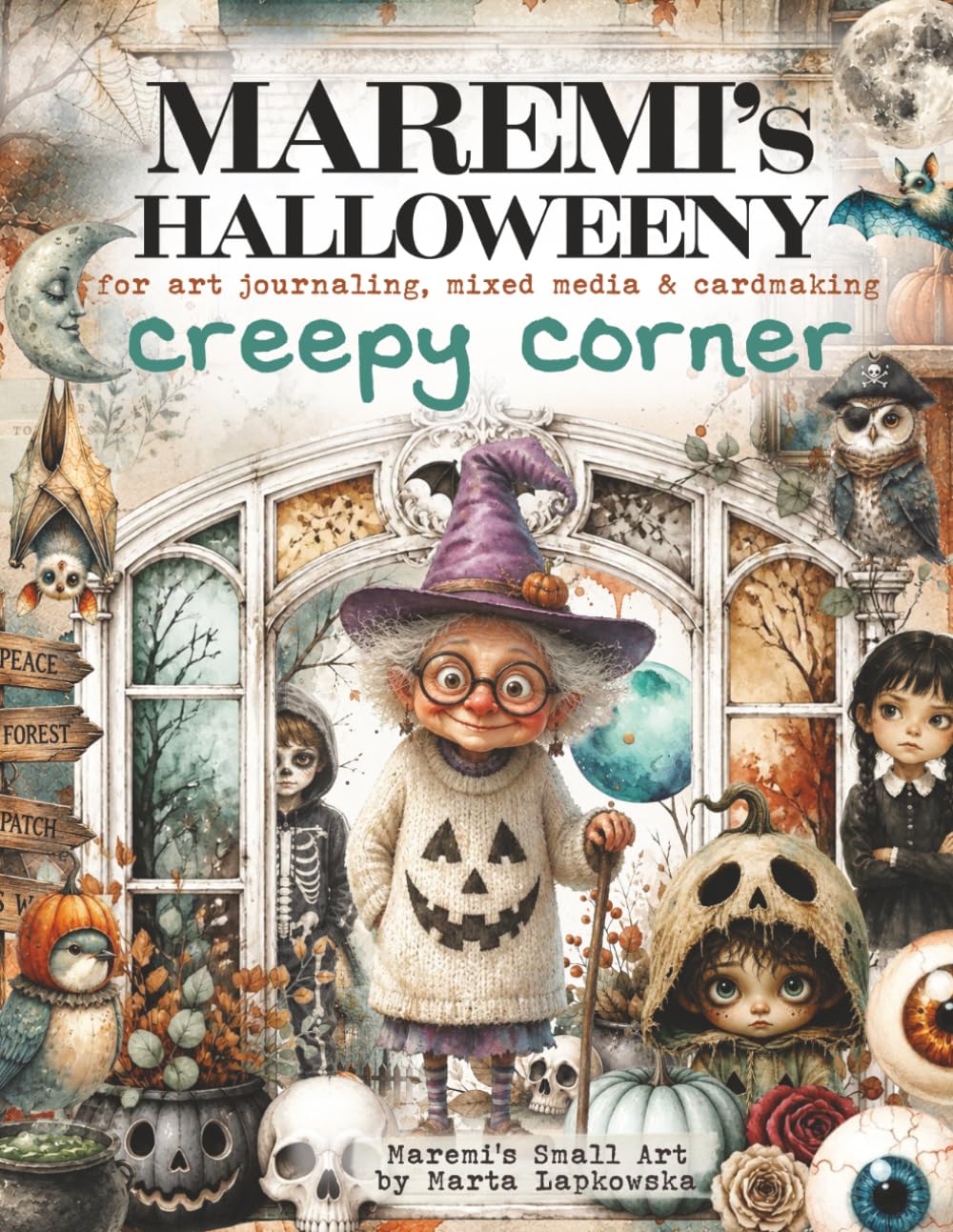 MAREMI'S Halloweeny for art journaling, mixed media & cardmaking CREEPY CORNER: 