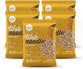 BOILING POINT Wok Noodle Package, Healthy Asian Ramen, No Preservatives, Non-Fried Instant Noodles, Stir Fry, Set Includes Original BP Wok Noodles, 2.1 oz.(Pack of 5)