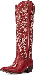 Cowboy Boots for Women Knee High Cowgirl Boots Embroidered Western Boots