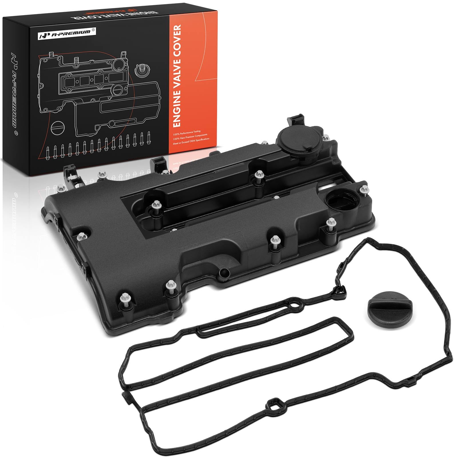 A-Premium 1.4L Turbo Engine Valve Cover, with Gasket & Bolts & Cap | Fits 2011-2