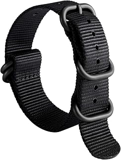 BINLUN Nylon Watch Strap 18/19/20/21/22/23/24mm Premium Ballistic Multicolor Watch Band Replacement for Men Women with Heavy Duty 5 Rings Stainless Steel Buckle