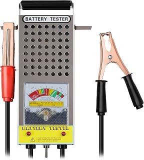 High-Accuracy Battery Load Tester 6V-12V Car Battery Discharge Tester with Voltmeter and Clamps Voltage Tester Automotive Alternator Tester for Car, Van, Boat, Truck, Motorcycle, RV’s Battery
