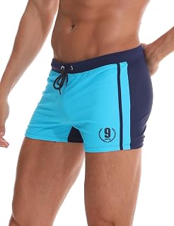 Arcweg Men's Swimming Trunks Shorts Sport Boxer Swimwear Boxers Underwear Drawstring Summer Beach Board Shorts Elastic Swimsuit Bottom