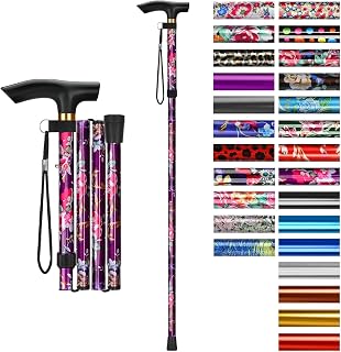 supregear Walking Stick - Adjustable Folding Walking Sticks for Women and Men - Lightweight Portable Collapsible Balancing Walking Aid - Travel Walking Cane for Ladies Elderly Adults