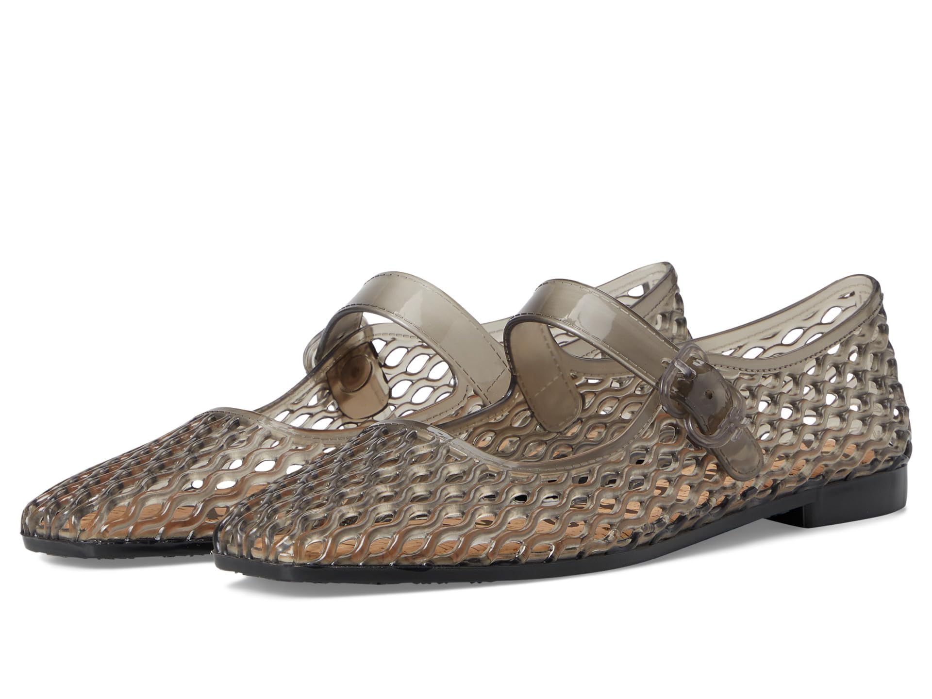 Sam Edelman 女性用 Michaela Jelly Mary Jane フラット, ブラック, 23.0 cm