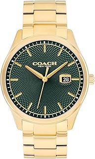 COACH Men's Oliver 3H Quartz Watch, 41mm Case Size, Stainless Steel Bracelet, Date Display, Classic for Every Day - Gift for Him