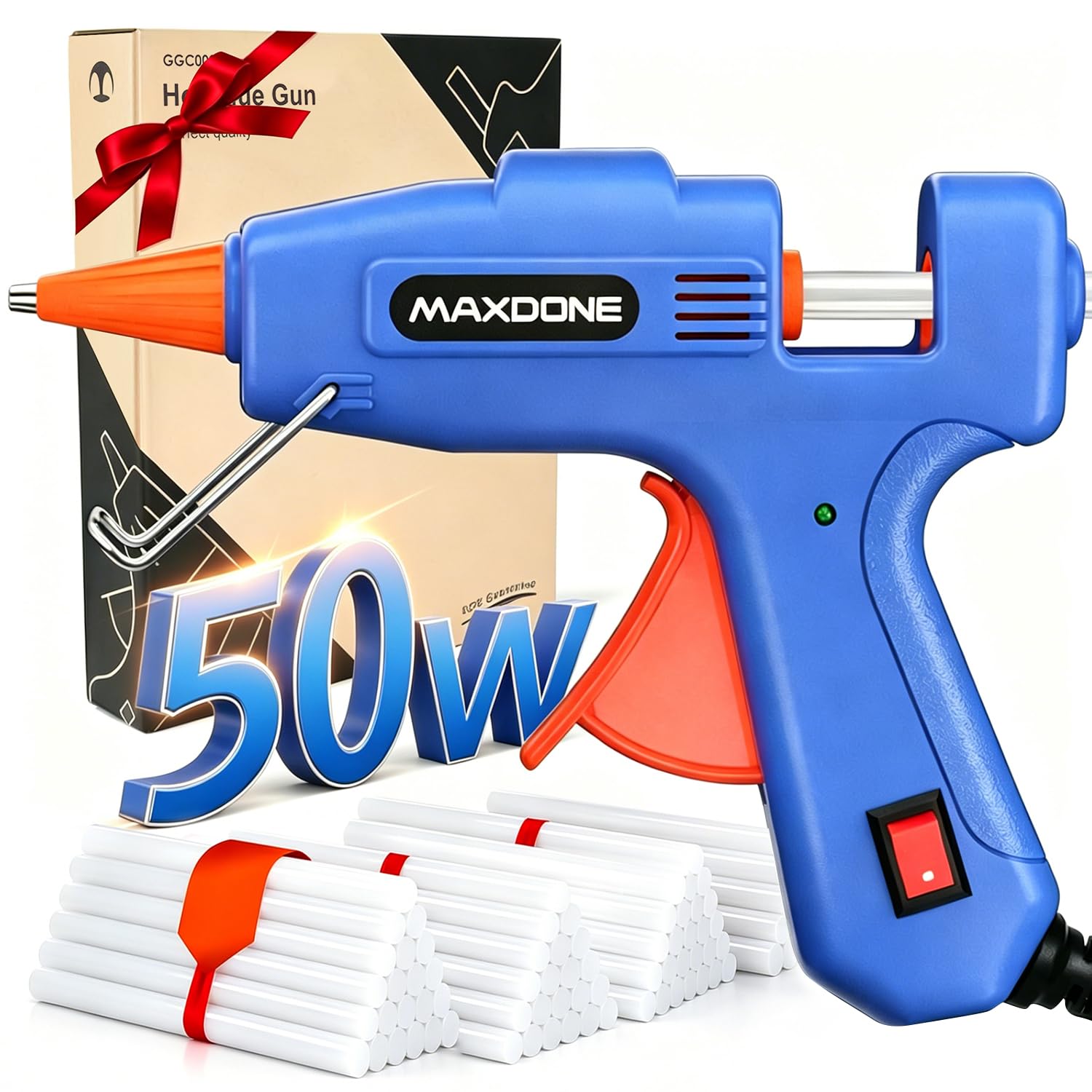 Mini Hot Glue Gun Kit 50W: Mini Glue Gun Fireproof Upgraded Version | with 30pcs