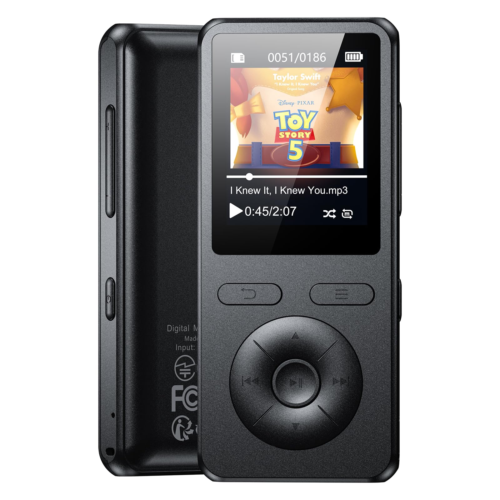 64GB MP3 Player with Bluetooth 5.3 with Speaker,Classic Physical Buttons | 1.8" 