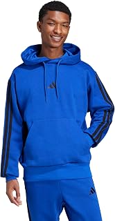 adidas Mens Essentials 3-Stripes Fleece Hoodie Casual Outerwear Casual - Green