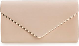 IXEBELLA Faux Suede Evening Bag for Women New Classic Velvet Formal Clutch Purse for Prom/Wedding/Black-Tie Events